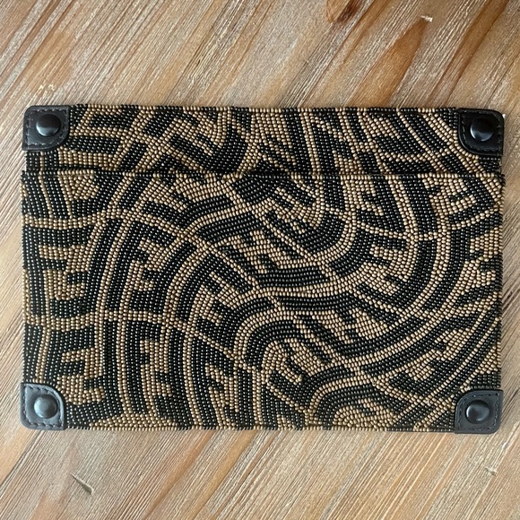 FENDI x Sarah Coleman FF Vertigo New & Auth Beaded Pouch - Picture 2 of 8